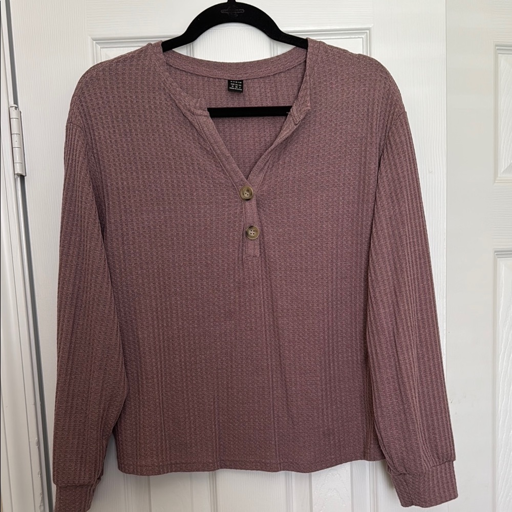 Purple Button-Up Sweater